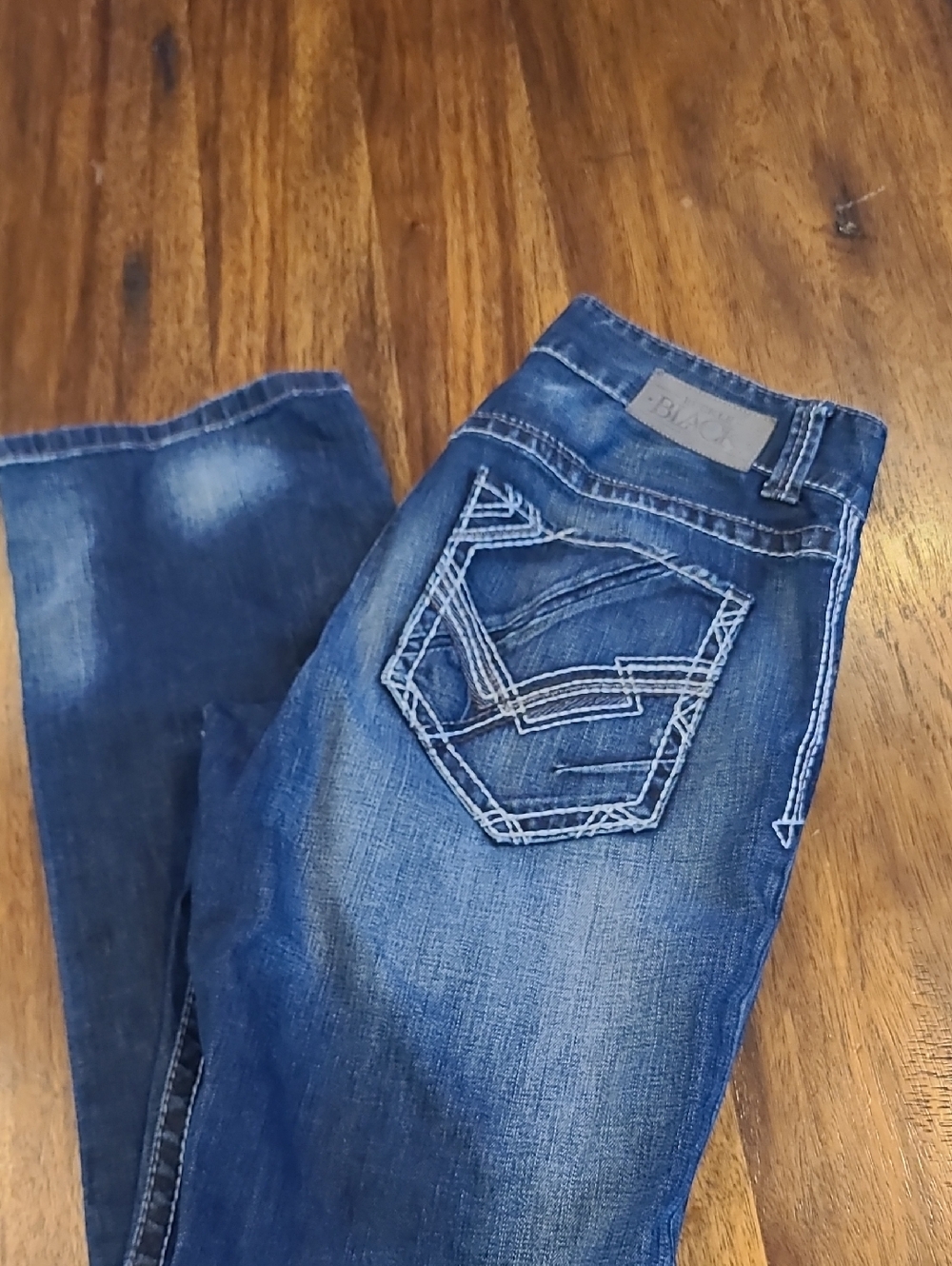 Mens Buckle black jeans Bootleg 32x32